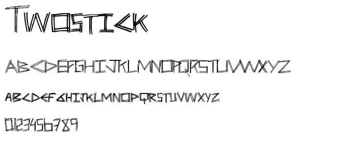 twostick font