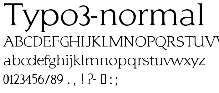 typo3 Normal font