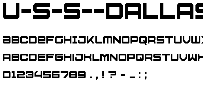 U S S Dallas Condensed font