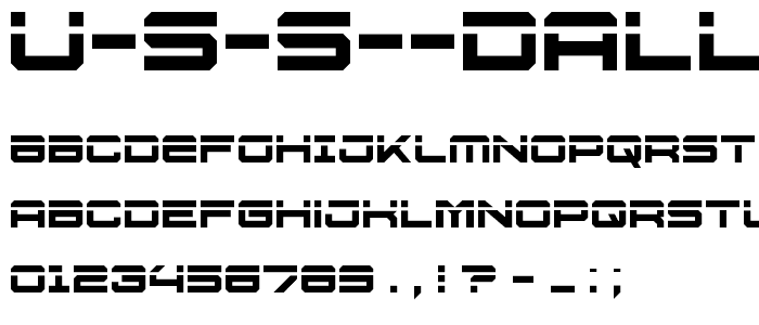 U S S Dallas Laser font