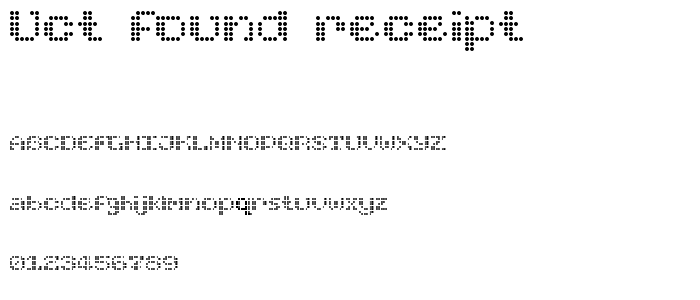 UCT Found Receipt font