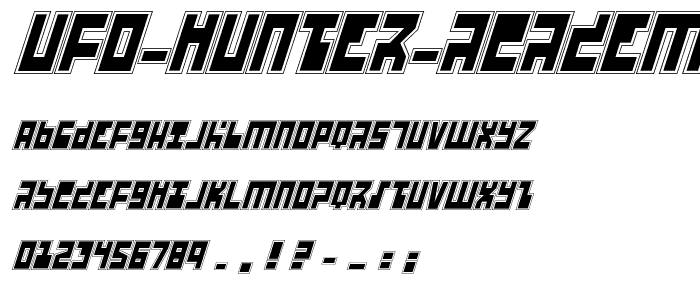 UFO Hunter Academy Italic font