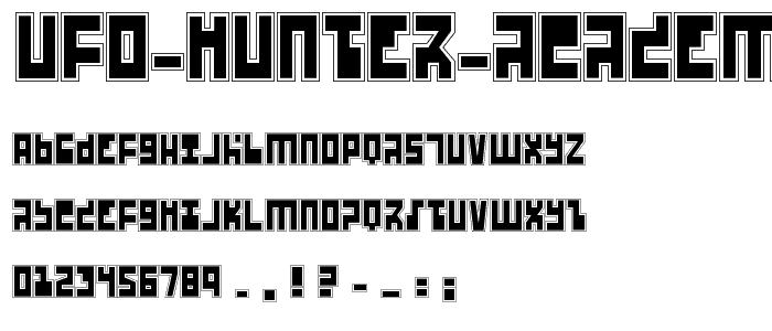 UFO Hunter Academy font