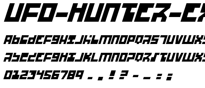 UFO Hunter Expanded Italic police