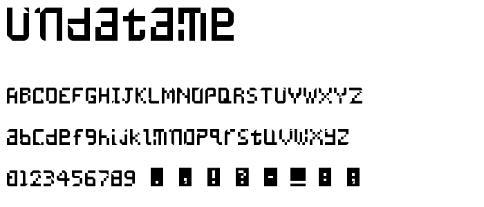 UNDATAME font