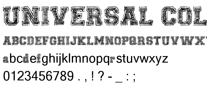 UNIVERSAL-COLLEGE-draft font