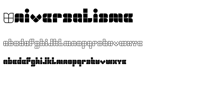 UNIVERSALISME font