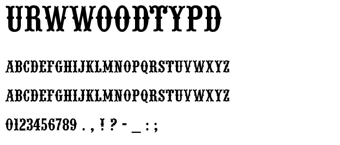 URWWoodTypD font