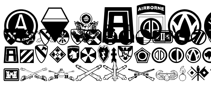 US Army II font