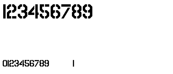 USAAF_Serial_Stencil font