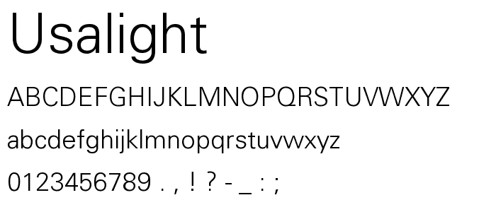 USALight font