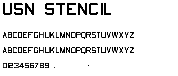 USN_Stencil font