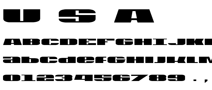 U.S.A. font