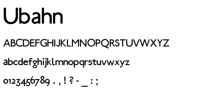 Ubahn font