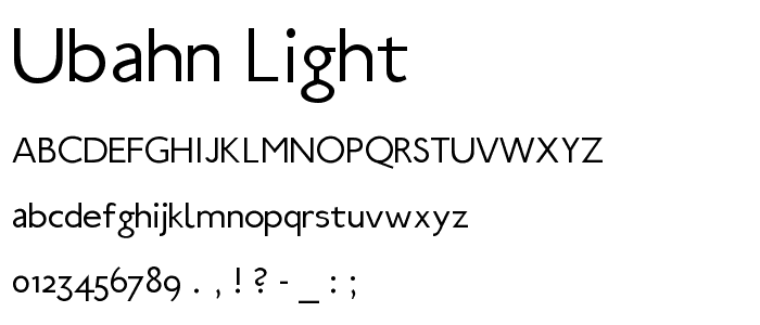Ubahn-Light font