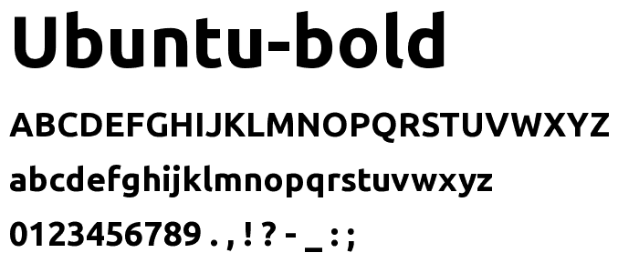 Ubuntu Bold font