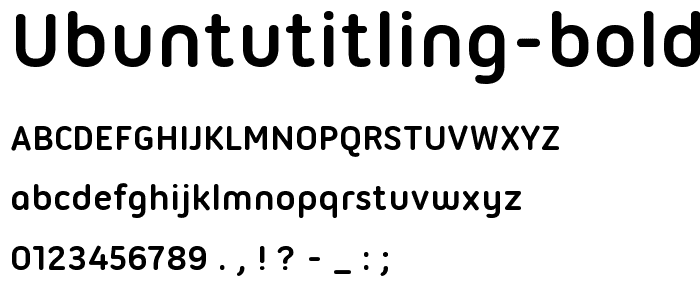 UbuntuTitling Bold font