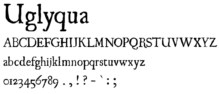 UglyQua font