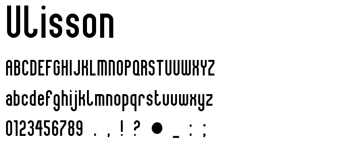 Ulisson font