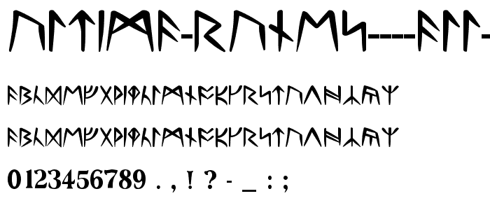 Ultima Runes  ALL CAPS font