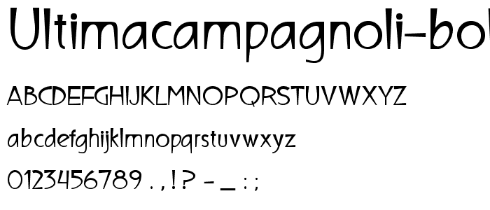UltimaCampagnoli-Bold font