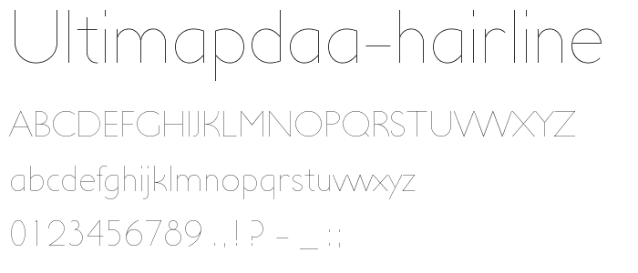 UltimaPDaa-Hairline font