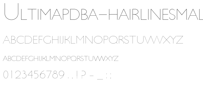 UltimaPDba-HairlineSmallCaps font