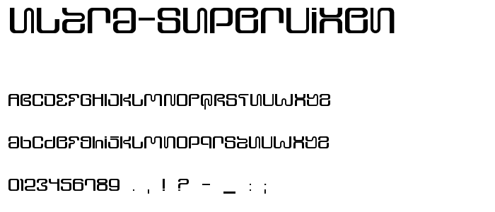 Ultra Supervixen font