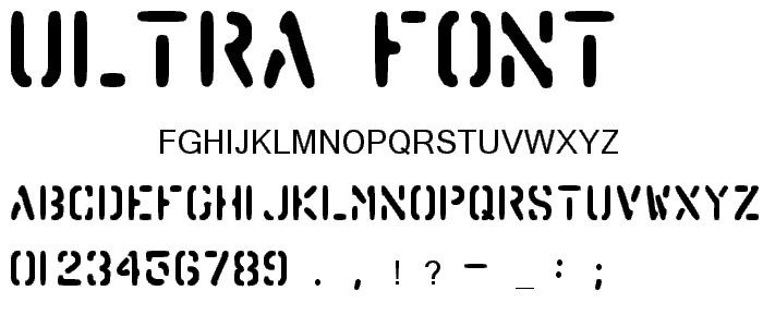 Ultra font