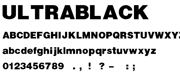 UltraBlack font