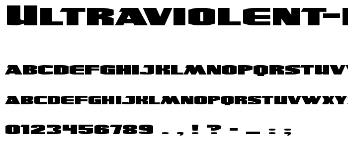 UltraViolent BB font