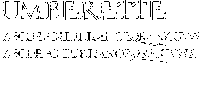 Umberette font