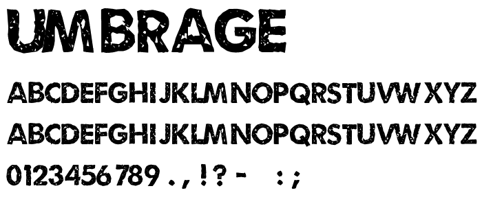Umbrage font
