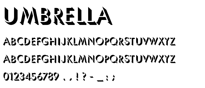 Umbrella font