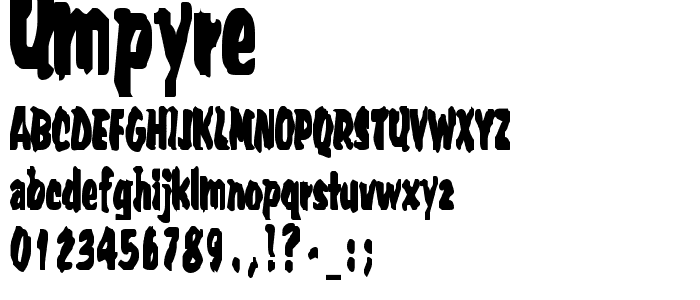 Umpyre font
