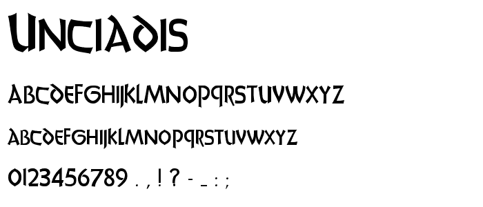 UnciaDis font