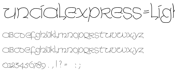 UncialeXpress-Light font