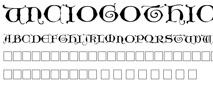 UncioGothic font