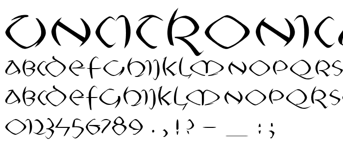 Uncitronica-Medium font