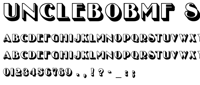 UncleBobMF-Shadow font