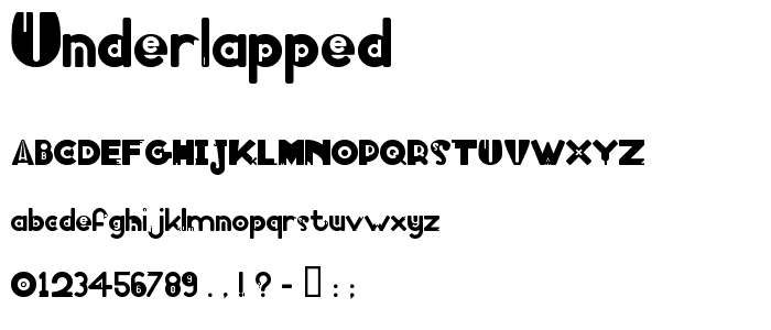 Underlapped font