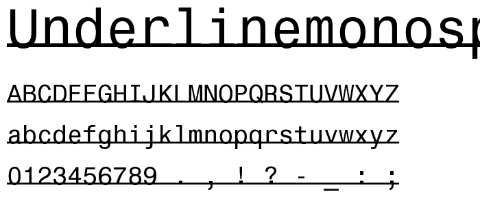 UnderlineMonospace font