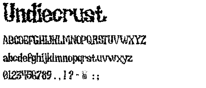 UndieCrust font