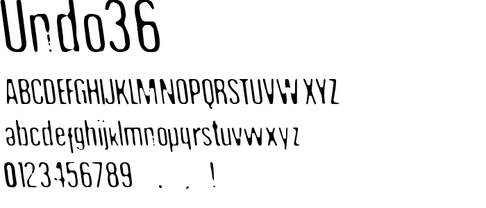 Undo36 font