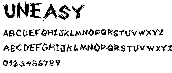 Uneasy font