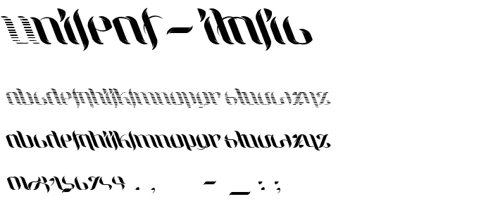 UniLeaf Italic font