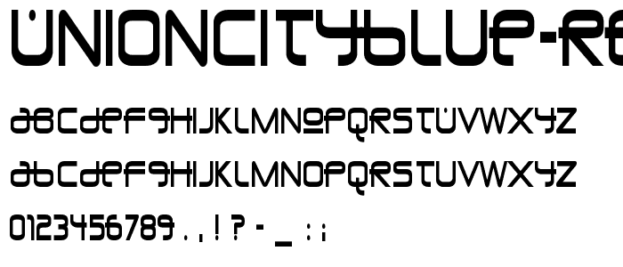 UnionCityBlue-Regular font