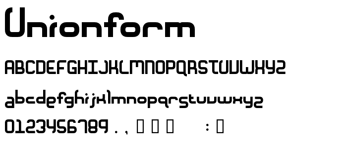 Unionform font