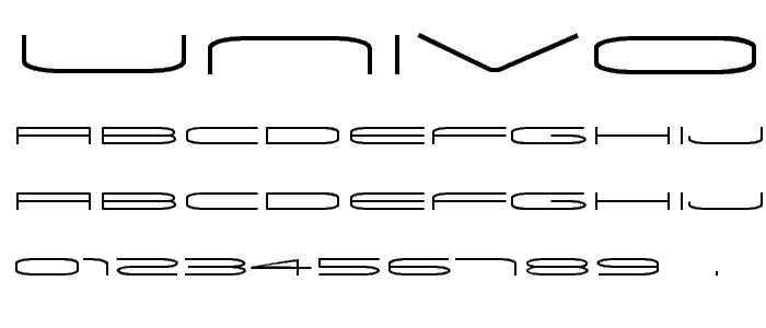 Univox font