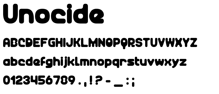 Unocide font